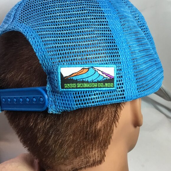 Flow Factory Mount Ashland Hat Cap Snap Back Blue Trucker Mesh Art Unisex O/S - Picture 4 of 8